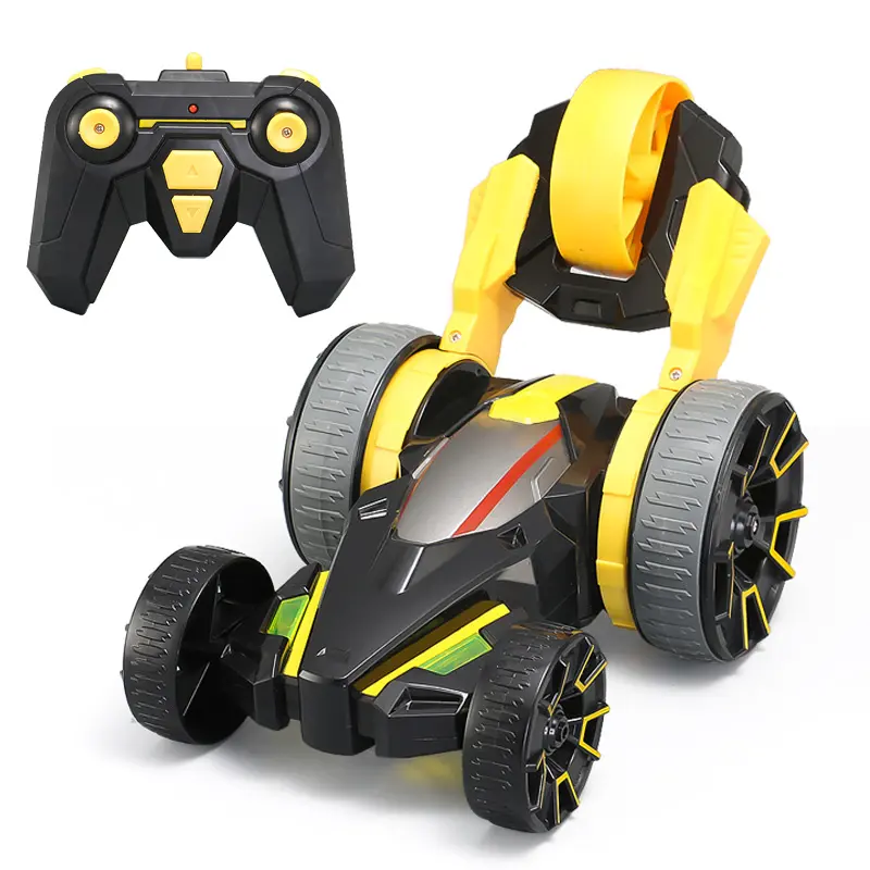 Hot Selling 2.4G RC 5 Wheels Stunt Car Wholesale Kids 360 Radio Control Electric Toy Double Side Drift RC Stunt Car Toy
