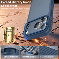 Étui de luxe soyeux et lisse pour iPhone 17 18 Pro Max avec support de protection d'objectif en métal, bleu, personnalisé, antichoc, vente en gros