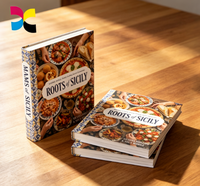 Livre de recettes personnalisé haut de gamme avec couverture rigide pour l'impression et la publication, reliure cartonnée, pelliculage mat, écologique, livraison rapide