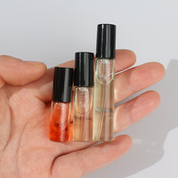 Botol Parfum Kaca Transparan Mini 2 3 5ml dengan Semprotan dan Cetak Sablon