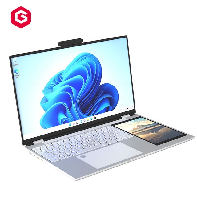 Win11 15.6+7 Inch Dual Screen N150 3.4Ghz Ram 16GB SSD 128GB Brand New Notbook Laptop Computer Pc Cheap Laptops
