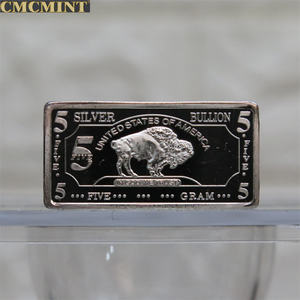 Großhandel Metall münze 5 gramm Buffalo Bar Bullion Custom Challenge Münzen - Product Image 6