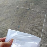 Bloc de verre plexiglas de 20 mm d'épaisseur, bloc acrylique transparent A5 avec logo et polissage