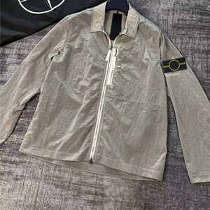 Veste décontractée légère et imperméable pour homme, avec patch brodé boussole, en nylon et métal, coupe ample, réfléchissante et tendance - Product Image 4