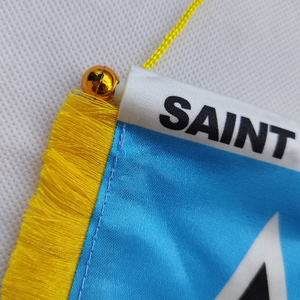 Mini <span class=keywords><strong>Bandera</strong></span> de Coche de Granada de 4''x6'' Portátil, Colgante, de Poliéster Satinado, Impresa Digitalmente por Ambos Lados, con Asta de Plástico para Automóvil - Product Image 2