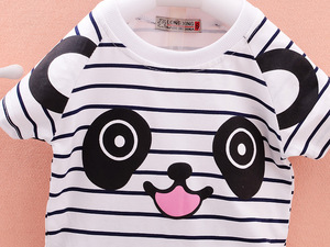<b>Hot</b> Sale Wholesale New Style Children Clothes Clothing Sets Kid Stripe T Shirt and Knitted Overall Pants Set - Product Image 2