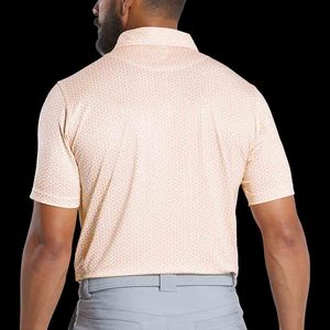 Chemises de golf pour hommes en maille respirante de haute qualité, logo personnalisé OEM en gros, manches courtes, 2025 - Product Image 3