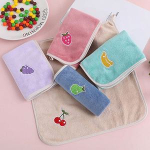 Serviette de Bain Carrée en Polaire Corail XG, Motif Fruits, Antibactérienne, Séchage Rapide, Absorbante, pour Enfants et Bébés - Vente en Gros - Product Image 4