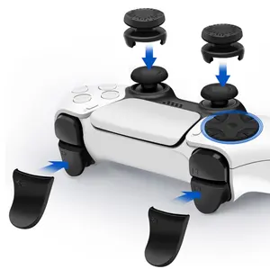 Game controller trigger extension antiskid cross key + button + joystick cover 8 in 1 sets accessories for PS5