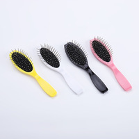 Nouvelle brosse à cheveux coussinée 2026 avec logo personnalisé pour perruques, accessoires de coiffure, peigne à poils métalliques et manche en plastique pour perruques