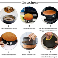 Moule à gâteau rond profond en acier au carbone antiadhésif de 10 pouces avec fond amovible