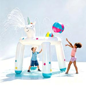MAKE WAVES 6FT PVC Inflatable Unicorn <b>Ring</b> Sprinkler <b>Kids</b> Water Splash Game Outdoor Summer Fun Toy - Product Image 1