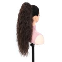 Extensions de cheveux synthétiques Gladys, queue de cheval longue à cordon, bouclées et ondulées, 14 et 26 pouces, texture douce pour un coiffage quotidien simple