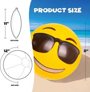 Palloni da spiaggia gonfiabili in plastica, confezione da 12, <span class=keywords><strong>per</strong></span> feste in piscina e giochi da spiaggia <span class=keywords><strong>per</strong></span> bambini, divertenti giocattoli da piscina <span class=keywords><strong>per</strong></span> <span class=keywords><strong>adulti</strong></span> e bambini - Product Image 3