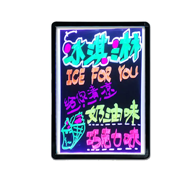 China Diy Electric Led Glow Einfach zu schreiben Schreiben Werbung Message Board mit fluor zieren den Markierung stift