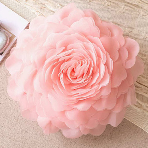 Home Decor Handmade Rodada 3D Flor Amor Travesseiro Capa para Quarto Cama Cadeira Sofá Carro - Product Image 1
