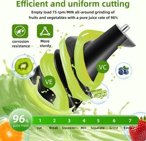 Extracteur de jus commercial en acier inoxydable pour smoothies frais, agrumes et oranges, machine à mélanger et à presser en gros - Product Image 5