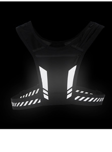 سترة جري قابلة للتخصيص، شبكية مسامية، عاكسة للضوء، من النايلون، قابلة للتعديل، متعددة الجيوب، حقيبة ظهر للترطيب، مع حافظة هاتف مغناطيسية - Product Image 2