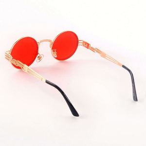 Lunettes de soleil rétro pour femmes 2019, monture ronde en métal personnalisée avec logo, monture à ressort, verres UV400, lunettes de soleil diamantées - Product Image 6