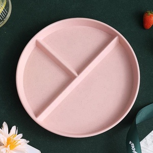 Offre Spéciale 9 pouces 3 compartiments en plastique réutilisable écologique plateau à déjeuner dîner <span class=keywords><strong>régime</strong></span> divisé portions plaques de contrôle pour adultes - Product Image 5