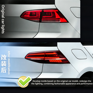 AURON <b>LED</b> Tail Lamp VW Golf 7 Clear Lens ABS New Retrofit Upgrade Daytime Running <b>Lights</b> 6000K 6000 Lumens <b>Plug</b> Play 2014-2020 - Product Image 3