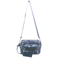 Tas Selempang Pria Denim Vintage Custom Logo, Tas Kamera Embossed GF, OEM ODM, Warna Pantone Tersedia dalam 5 Warna
