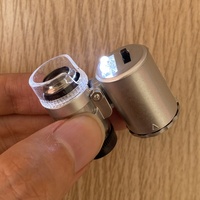 Mini 60x LED Portable Pocket Microscope Loupe MG9882 Jeweler Magnifier with 2 LEDs and UV Light MG9882