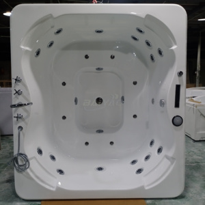 Jacuzzi Exterior para 4 Personas con Jets Potentes y Luces LED de Colores Cambiantes para Jardín de Villa y Estilo Resort - Product Image 4