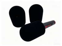 Cache-microphone en mousse imprimé avec logo, grande taille personnalisable disponible, bonnette anti-vent en mousse pour microphone