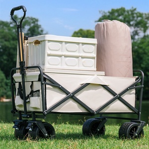 Camping-car de plage en plein air avec quatre roues pliable Campervan Garden Trail Transporter pour le camping OEM personnalisable - Product Image 3