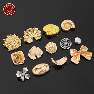 Botones Metálicos con Vástago, Formas Irregulares Personalizadas, Logotipo Grabado, Botones para Ropa con Diseño Oceánico, Accesorios para Prendas - Product Image 1