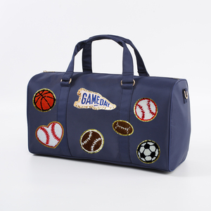 Cadeau personnalisé patchs <span class=keywords><strong>de</strong></span> voyage en nylon imperméable garçons hommes grand jour <span class=keywords><strong>de</strong></span> jeu bagages <span class=keywords><strong>Sport</strong></span> Gym Nylon Weekender <span class=keywords><strong>sac</strong></span> polochon - Product Image 2