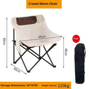 <b>Outdoor</b> Camping Barbecue Picnic Fishing Beach Modern Oxford Fabric Foldable <b>Recliner</b> Moon <b>Chair</b> Casual Portable Custom Custom - Product Image 6