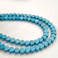 Perles de pierre précieuse turquoise verte naturelle ovales/rondes/plates/répétées en forme de cœur, perles lisses pour la fabrication de bijoux DIY