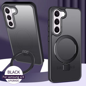 <span class=keywords><strong>Jmax</strong></span> nouveau givré mat magnétique métal béquille antichoc housse de téléphone portable pour Samsung Galaxy S 22 23 Plus Ultra - Product Image 6