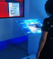 Pantalla Táctil OLED Transparente de 30 Pulgadas, Resolución 1366x768, Tiempo de Respuesta de 8ms, Táctil Capacitiva de 10 Puntos, para Interiores, Ascensores, OEM, Piso