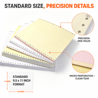 Kertas Tanpa Karbon 240x280mm 3 4 Lapis Posisi Lubang Presisi untuk Printer Dot Matrix 1000 Set FSC CE Logo Kustom Pengiriman Cepat