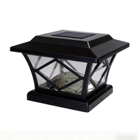 Lampes solaires LED pour clôture, économie d'énergie, étanches IP44, 3000K, lumière chaude, plastique noir, batterie incluse, éclairage paysager