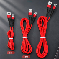 Câble de charge rapide USB vers 8 broches 2,4 A, tressé, 1m 2m 3m, durable, pour synchronisation des données, compatible téléphones, tablettes et autres appareils