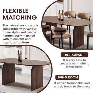 Solid Wood Eco-Friendly Durable <b>Square</b> Dining <b>Table</b> Modern <b>Kitchen</b> Dining <b>Table</b> Fashionable Double-column Design Home Furniture - Product Image 3