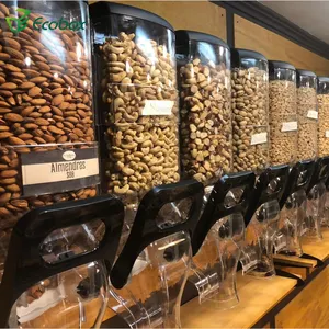 Ecobox Lebensmittel Großhandel Laden Trockenfruchtbehälter Massenfutter Nuss Süßigkeiten Cereal-Dispenser Schwerkraft-Dispenser für Supermarkt