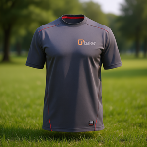 Ttake Short Sleeve T-Shirt Grey 2XL <b>Performance</b> Sport <b>Wear</b> - Product Image 3