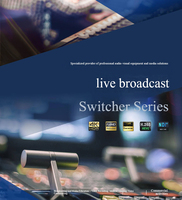 Console de production vidéo en direct 4K 12G-SDI, mélangeur vidéo de diffusion, console de studio 12 canaux pour événements en streaming, églises, nouvelles, directement de l'usine