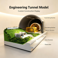 Maquette d'ingénierie de construction de tunnels sur mesure avec machine de forage et structure segmentaire