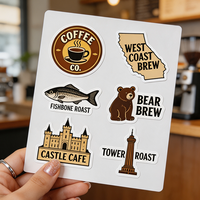 Pegatinas Personalizadas de Vinilo PVC Impermeables de Alta Calidad, Etiqueta Adhesiva con Diseño de Logotipo, Resistente a los Rayos UV, Recortada a Troquel