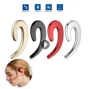 2021 BT 4.2 Stereo single anti slip ear hook Bt Earphone Headset Wireless Headphones earphones with Microphone