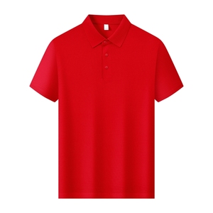 เสื้อโปโลแขนสั้นสีฟ้าอ่อน สีพื้น ผ้าป๊อปลิน ระบายอากาศได้ดี เสื้อผ้าลำลองสำหรับผู้ชาย - Product Image 3