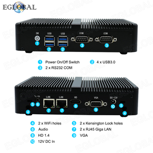 Factory Price I-ntel <strong>Core</strong> I3 4010Y <strong>CPU</strong> Mini <strong>Computer</strong> <strong>4</strong>/8GB DDR3 RAM 128GB SSD VGA HD Dual Display POS Industrial Fanless Mini PC - Product Image 2