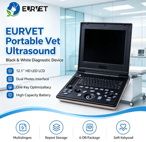Ecógrafo Veterinario EUR VET Blanco y Negro con Pantalla LED LCD HD <span class=keywords><strong>de</strong></span> 12.1 Pulgadas, Interfaz <span class=keywords><strong>de</strong></span> Doble Sonda y Función <span class=keywords><strong>de</strong></span> Optimización con <span class=keywords><strong>una</strong></span> Sola Tecla - Product Image 1
