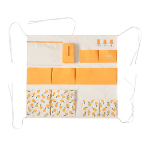Bolsa de Almacenamiento para Colgar en la Pared, Organizador de Dormitorio con Múltiples Bolsillos, Sin Perforaciones, Diseño Cítrico Naranja, Tamaño Rectangular - Product Image 4